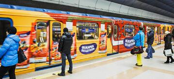 Внешнее брендирование вагонов метро Новосибирска